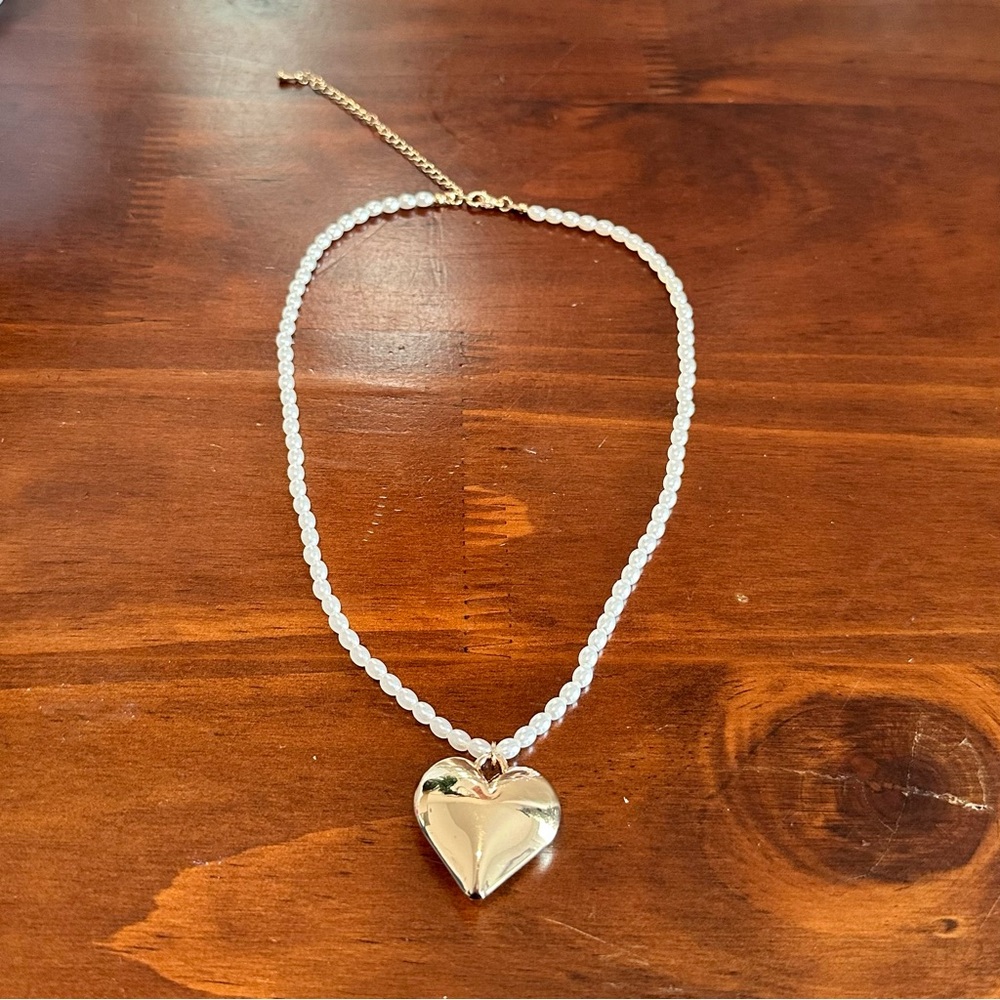 Gold Heart Pendant Necklace
